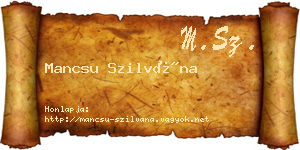 Mancsu Szilvána névjegykártya